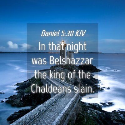 Picture 04 - Daniel 5:30 KJV - In that night was Belshazzar the king of the - Bible Verse Picture