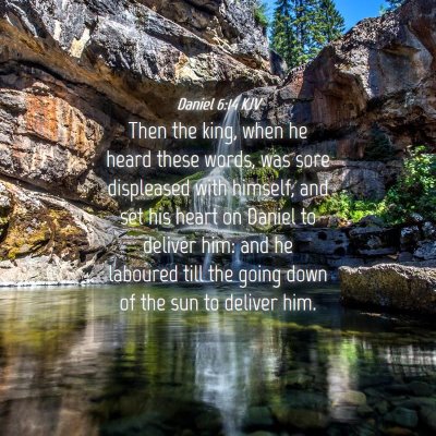 Picture 04 - Daniel 6:14 KJV - Then the king, when he heard these words, was - Bible Verse Picture
