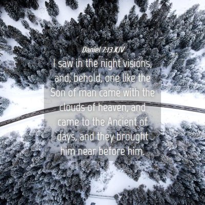 Picture 04 - Daniel 7:13 KJV - I saw in the night visions, and, behold, one like - Bible Verse Picture