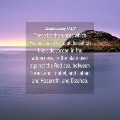 Picture 04 - Deuteronomy 1:1 KJV - These be the words which Moses spake unto all - Bible Verse Picture