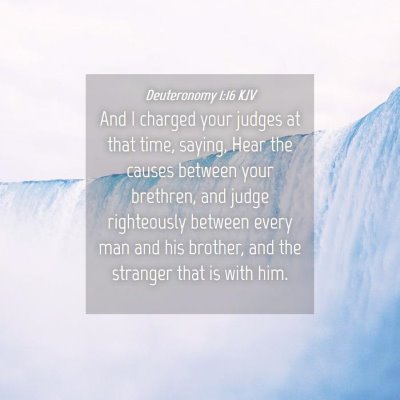 Picture 04 - Deuteronomy 1:16 KJV - And I charged your judges at that time, saying, - Bible Verse Picture