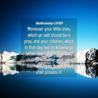 Picture 04 - Deuteronomy 1:39 KJV - Moreover your little ones, which ye said should - Bible Verse Picture