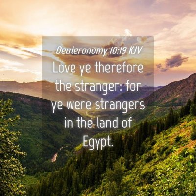 Picture 04 - Deuteronomy 10:19 KJV - Love ye therefore the stranger: for ye were - Bible Verse Picture