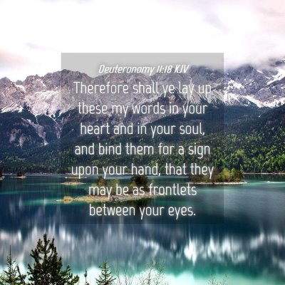 Picture 04 - Deuteronomy 11:18 KJV - Therefore shall ye lay up these my words in your - Bible Verse Picture