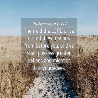 Picture 04 - Deuteronomy 11:23 KJV - Then will the LORD drive out all these nations - Bible Verse Picture