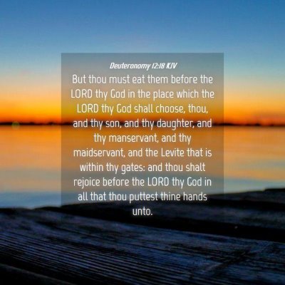 Picture 04 - Deuteronomy 12:18 KJV - But thou must eat them before the LORD thy God in - Bible Verse Picture