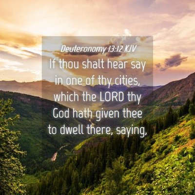 Picture 04 - Deuteronomy 13:12 KJV - If thou shalt hear say in one of thy cities, - Bible Verse Picture