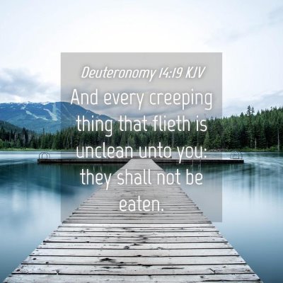 Picture 04 - Deuteronomy 14:19 KJV - And every creeping thing that flieth is unclean - Bible Verse Picture