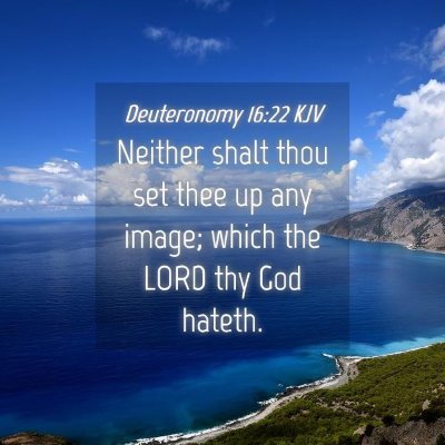 Picture 04 - Deuteronomy 16:22 KJV - Neither shalt thou set thee up any image; which - Bible Verse Picture