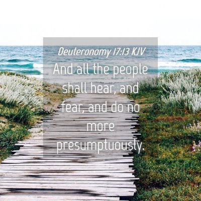 Picture 04 - Deuteronomy 17:13 KJV - And all the people shall hear, and fear, and do - Bible Verse Picture