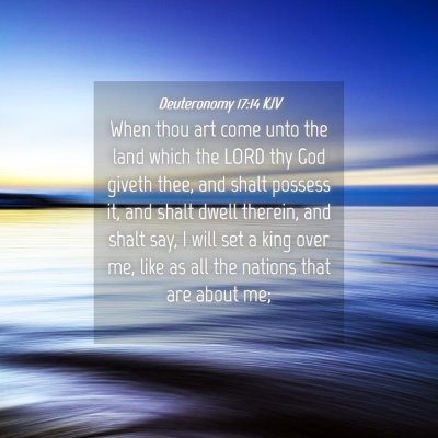 Picture 04 - Deuteronomy 17:14 KJV - When thou art come unto the land which the LORD - Bible Verse Picture