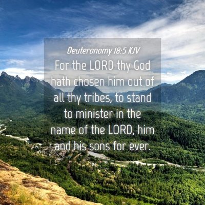 Picture 04 - Deuteronomy 18:5 KJV - For the LORD thy God hath chosen him out of all - Bible Verse Picture