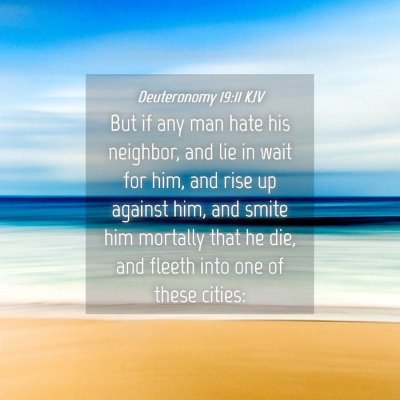 Picture 04 - Deuteronomy 19:11 KJV - But if any man hate his neighbor, and lie in wait - Bible Verse Picture