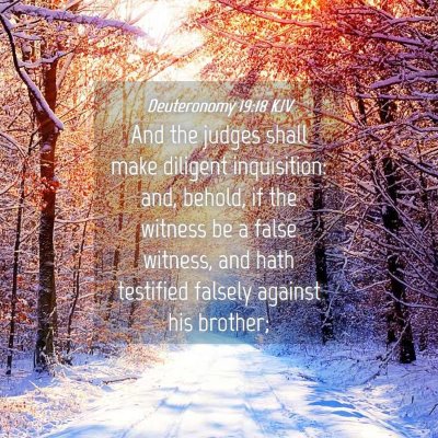 Picture 04 - Deuteronomy 19:18 KJV - And the judges shall make diligent inquisition: - Bible Verse Picture