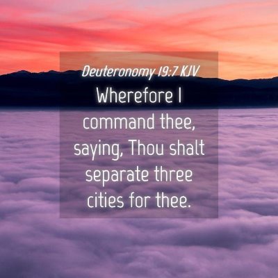 Picture 04 - Deuteronomy 19:7 KJV - Wherefore I command thee, saying, Thou shalt - Bible Verse Picture