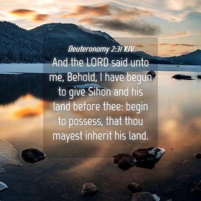 Picture 04 - Deuteronomy 2:31 KJV - And the LORD said unto me, Behold, I have begun - Bible Verse Picture