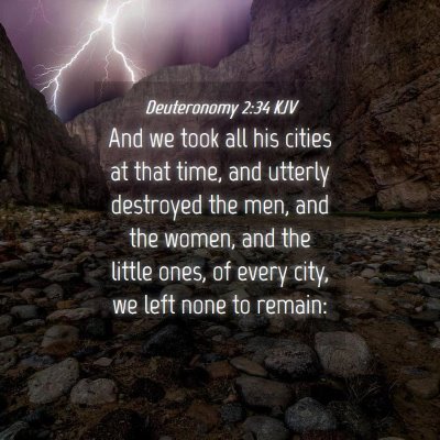 Picture 04 - Deuteronomy 2:34 KJV - And we took all his cities at that time, and - Bible Verse Picture