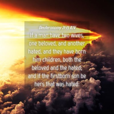 Picture 04 - Deuteronomy 21:15 KJV - If a man have two wives, one beloved, and another - Bible Verse Picture