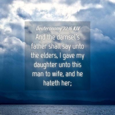 Picture 04 - Deuteronomy 22:16 KJV - And the damsel's father shall say unto the - Bible Verse Picture
