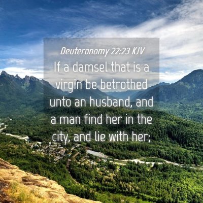 Picture 04 - Deuteronomy 22:23 KJV - If a damsel that is a virgin be betrothed unto an - Bible Verse Picture
