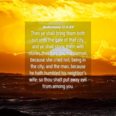 Picture 04 - Deuteronomy 22:24 KJV - Then ye shall bring them both out unto the gate - Bible Verse Picture