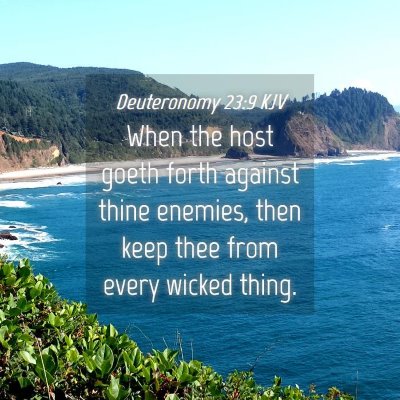 Picture 04 - Deuteronomy 23:9 KJV - When the host goeth forth against thine enemies, - Bible Verse Picture