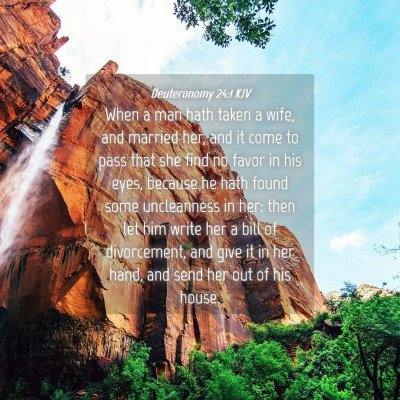 Picture 04 - Deuteronomy 24:1 KJV - When a man hath taken a wife, and married her, - Bible Verse Picture