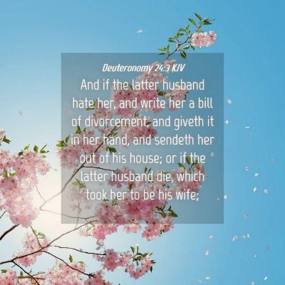 Picture 04 - Deuteronomy 24:3 KJV - And if the latter husband hate her, and write her - Bible Verse Picture