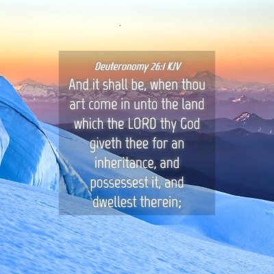 Picture 04 - Deuteronomy 26:1 KJV - And it shall be, when thou art come in unto the - Bible Verse Picture
