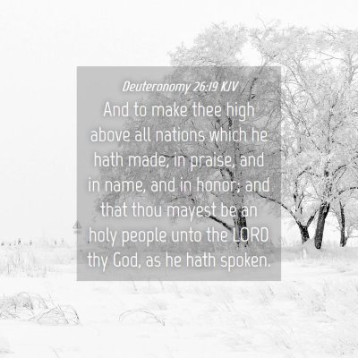 Picture 04 - Deuteronomy 26:19 KJV - And to make thee high above all nations which he - Bible Verse Picture