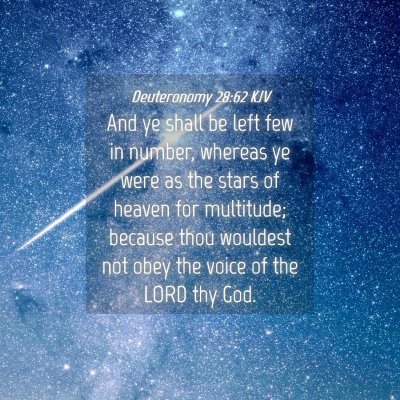 Picture 04 - Deuteronomy 28:62 KJV - And ye shall be left few in number, whereas ye - Bible Verse Picture