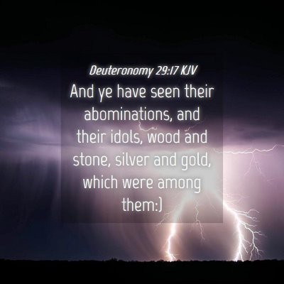 Picture 04 - Deuteronomy 29:17 KJV - And ye have seen their abominations, and their - Bible Verse Picture