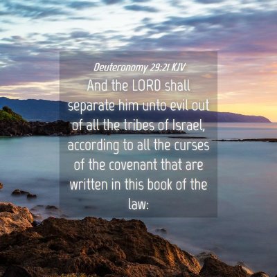 Picture 04 - Deuteronomy 29:21 KJV - And the LORD shall separate him unto evil out of - Bible Verse Picture