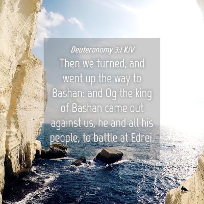 Picture 04 - Deuteronomy 3:1 KJV - Then we turned, and went up the way to Bashan: - Bible Verse Picture