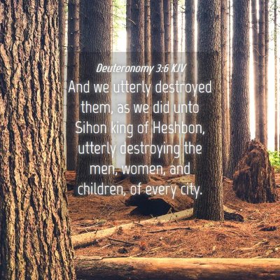 Picture 04 - Deuteronomy 3:6 KJV - And we utterly destroyed them, as we did unto - Bible Verse Picture