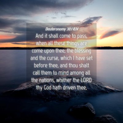 Picture 04 - Deuteronomy 30:1 KJV - And it shall come to pass, when all these things - Bible Verse Picture