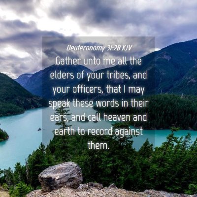 Picture 04 - Deuteronomy 31:28 KJV - Gather unto me all the elders of your tribes, and - Bible Verse Picture