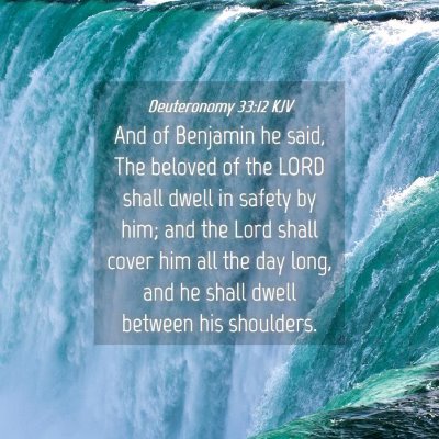 Picture 04 - Deuteronomy 33:12 KJV - And of Benjamin he said, The beloved of the LORD - Bible Verse Picture