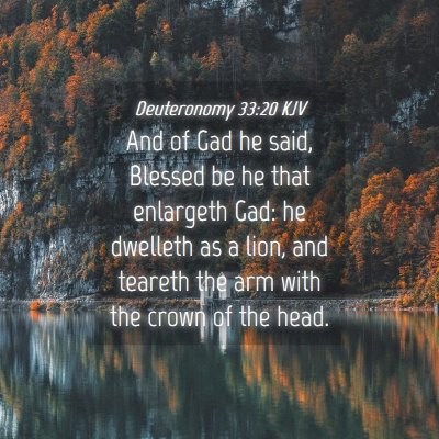 Picture 04 - Deuteronomy 33:20 KJV - And of Gad he said, Blessed be he that enlargeth - Bible Verse Picture