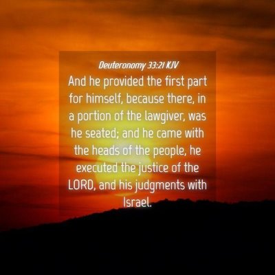 Picture 04 - Deuteronomy 33:21 KJV - And he provided the first part for himself, - Bible Verse Picture