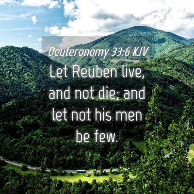 Picture 04 - Deuteronomy 33:6 KJV - Let Reuben live, and not die; and let not his men - Bible Verse Picture
