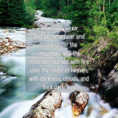 Picture 04 - Deuteronomy 4:11 KJV - And ye came near and stood under the mountain; - Bible Verse Picture