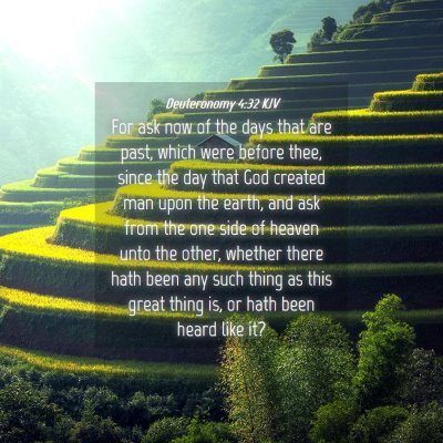 Picture 04 - Deuteronomy 4:32 KJV - For ask now of the days that are past, which were - Bible Verse Picture