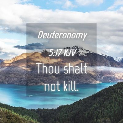 Picture 04 - Deuteronomy 5:17 KJV - Thou shalt not - Bible Verse Picture