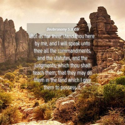 Picture 04 - Deuteronomy 5:31 KJV - But as for thee, stand thou here by me, and I - Bible Verse Picture