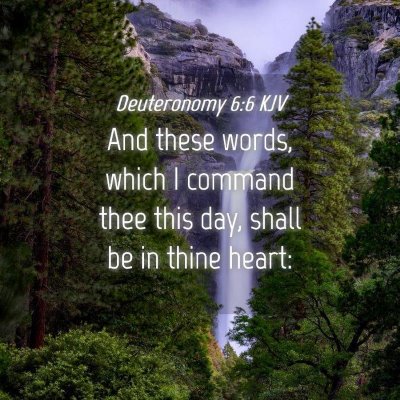 Picture 04 - Deuteronomy 6:6 KJV - And these words, which I command thee this day, - Bible Verse Picture