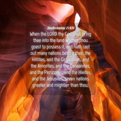 Picture 04 - Deuteronomy 7:1 KJV - When the LORD thy God shall bring thee into the - Bible Verse Picture