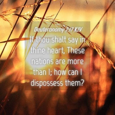 Picture 04 - Deuteronomy 7:17 KJV - If thou shalt say in thine heart, These nations - Bible Verse Picture