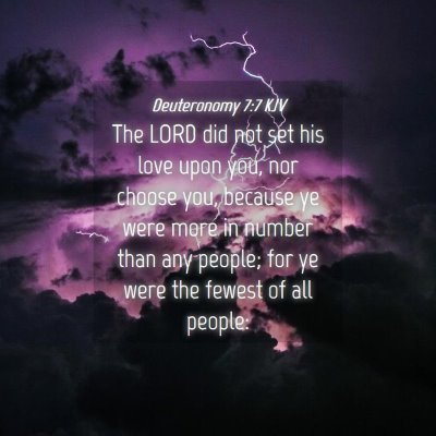 Picture 04 - Deuteronomy 7:7 KJV - The LORD did not set his love upon you, nor - Bible Verse Picture