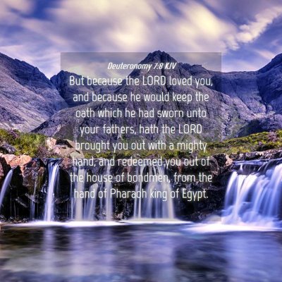 Picture 04 - Deuteronomy 7:8 KJV - But because the LORD loved you, and because he - Bible Verse Picture